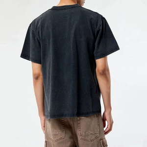 Camiseta Oversize de Algodón 100% Pesado Negra de Alta Calidad con Hombros Caídos y Corte Holgado para Hombre - Camiseta Lisa de Verano - Product Image 2