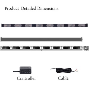 Cảnh Báo Giao Thông IP67 Hổ Phách Lần Lượt Tín Hiệu Xếp Phanh Offroad Phía Sau Nhấp Nháy Lưới Tản Nhiệt LED Cố Vấn <span class=keywords><strong>Lightbar</strong></span> Với Mịn Nhà Ở - Product Image 3