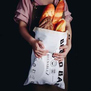 Bolsa de Almacenamiento de Alimentos de Algodón y Cera de Abeja Eficiente con Forro Interior Extraíble para la Frescura del Pan y Facilidad de Uso - Product Image 1