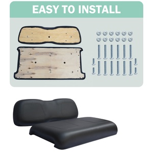 Kit de sièges pour voiturette de golf Club Car Ds, noir, coussin de siège avant et dossier - Product Image 4