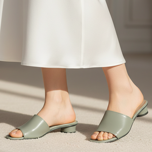 Mules d'été à talons bas et bout ouvert pour femmes, grandes tailles 46, style sandales habillées pour le bureau - Product Image 5