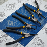 Pince à circlips externe droite de 7 pouces, outil professionnel pour l'installation et le retrait des circlips d'axe externe