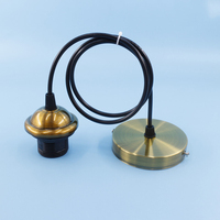 Support de lampe à fil suspendu créatif à bouche à vis E27 avec anneau