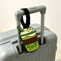 Étiquettes de bagages souples en PVC écologiques professionnelles, identificateurs de sac à dos portables, imprimées en typographie, à la mode, mignonnes et personnalisables