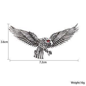 Broches de Lujo Weiman Red <span class=keywords><strong>Eyes</strong></span> Raptor <span class=keywords><strong>Eagle</strong></span> <span class=keywords><strong>para</strong></span> <span class=keywords><strong>Mujer</strong></span>, de Moda, con Diamantes de Imitación, Cristal, Aleación Plateada, Personalizables, de Diseñador - Product Image 6