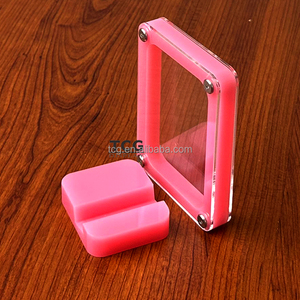 TCG nhà máy tùy chỉnh bán buôn Hộp quà tặng kỷ niệm đồng xu/huy chương perspex hiển thị trường hợp màu hồng Acrylic phân loại trường hợp đồng xu - Product Image 4