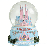 Globe à neige personnalisé du château de Neuschwanstein Paysage allemand Artisanat en résine DIY Cadeau de Noël Souvenirs Munich Neues Rathaus