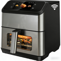 Freidora de Aire Digital Inteligente de 6.5L con Pantalla Táctil TFT de 4.3 Pulgadas, Recetas Integradas, Horno Eléctrico Digital a Color para Uso Doméstico