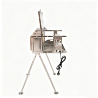 Grill vertical automatique à double broche pour poulet, style churrasco cyprin et brésilien, avec kit de rôtissoire