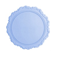 Set de table en silicone classique de luxe personnalisé, gaufré, résistant à la chaleur, antidérapant, imperméable, écologique, de qualité alimentaire