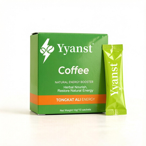 Café Energético Tongkat Ali, Fórmula Herbal Natural Vital, 10g*10 Sobres, Bebida Instantánea para el Bienestar, Marca Privada OEM - Product Image 1