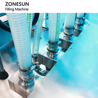 ZONESUN ZS-VTGF4 automatique 4 têtes Servo pompe à engrenages pâte liquide visqueuse suivi Type Machine de remplissage pour Gel douche de lavage corporel