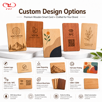 Carte de visite NFC en bois personnalisée, carte intelligente RFID en bambou 213, carte de membre d'hôtel gravée au laser, code QR, impression OEM ODM