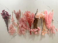 Boîte artisanale de fleurs roses, fleurs séchées DIY pour créer vos propres centres de table, kit artisanal de Noël, mariage bohème