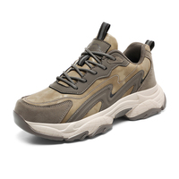 Chaussures de marche décontractées pour hommes en cuir microfibre, semelle intermédiaire en EVA, semelle extérieure en PU TPR, légères et confortables pour la marche toute l'année