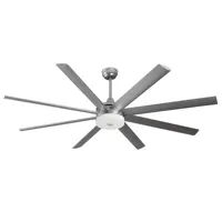 Aluminum Blade Ceiling Fan with Light, DC Motor, Large Size