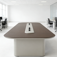 Mesa de Conferencias Moderna y de Lujo para Oficina y Sala de Juntas, Diseño Modular, Adecuada para Salas de Conferencias de Alta Gama