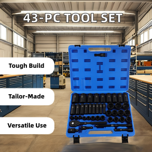 43ピース多機能自動修理ソケットレンチツールセットラチェットツールボックス1年保証OEMカスタマイズ可能 - Product Image 3