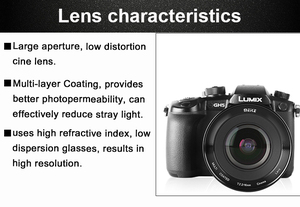Objectif cinéma Meike 16 mm T2.2 plein format, grande ouverture, zoom standard, faible distorsion, monture Micro Four Thirds MFT - Product Image 3