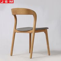 Kursi Makan Kayu Ek Prancis Nordik dengan Bantalan Eropa dan Pelapis Solid untuk Penggunaan di Rumah, Kantor, dan Ruang Tamu