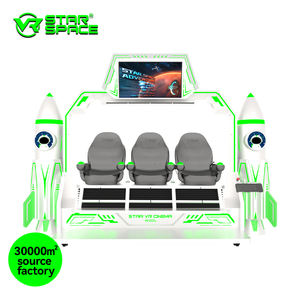 เครื่องจำลองเกมอาร์เคด 9D <span class=keywords><strong>VR</strong></span> 3 ที่นั่ง เครื่องเล่นเกมโรงภาพยนตร์ <span class=keywords><strong>4D</strong></span> ที่น่าสนใจ สำหรับใช้งานในร่มและกลางแจ้ง วัสดุโลหะ - Product Image 2