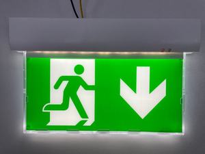 Factory Customized Battery Backup Combo <strong>Led</strong> <strong>Fire</strong> and Exit Sign Light Restaurant Emergency Exit Sign with Light - Product Image 4