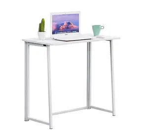 Mesa dobrável pequena do computador, mesa 80cm para casa, escritório, pequeno espaço, moderna, dobrável, estação de trabalho compacta para canto