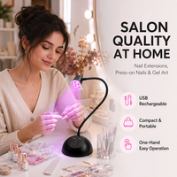 Lampe à LED pour ongles, lampe de bureau pour manucure 18W UV, lampe de travail pour nail art, lampe de travail pour salon de beauté, lampe de table flexible à col de cygne