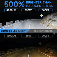 Ampoules de phares LED tricolores SENROBO K58S, compatibilité universelle, étanches IP68, 12V H1 H4 H7 H11 9005 9006 9012, phares automobiles
