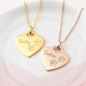 Dainly En Acier Inoxydable Souvenir Cadeaux Bijoux Gravé Message <span class=keywords><strong>Mot</strong></span> Amour <span class=keywords><strong>Maman</strong></span> Papa En Forme De Coeur Pendentif Collier - Product Image 1