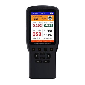 Contatore di particelle portatile <span class=keywords><strong>Monitor</strong></span> di qualità dell'aria rilevatore PM2.5 sensore Laser e sensore elettrochimico schermo LCD ad alta definizione - Product Image 2