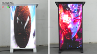 Écran de podium LED incurvé mobile personnalisé en usine P2 7680Hz, écran numérique vertical pour publicité, idéal pour les églises et les conférences
