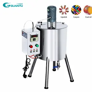 Hot Selling 15l Stainless Steel Double Jacketed Kettle Vas Line Agitator Vessel Filling Machine Lipbalm Making Machine