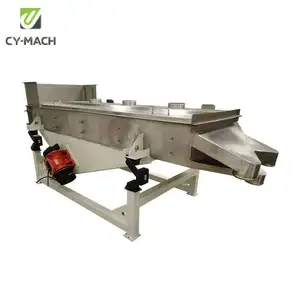 CY-MACH High Frequency Charcoal Sieving Linear Vibrating Screen/sawdust Particle Board Straight Line Vibro Sifter