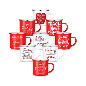 Fabricant vente chaude en gros en vrac couleur imprimée de logo personnalisé tasse en émail pour le camping café lait - Product Image 2