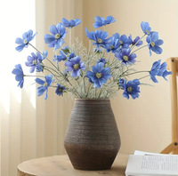 Fleurs artificielles de marguerites de style nordique, fausses fleurs pour intérieur, salon, bureaux, tables basses, tiges simples, fleurs fraîches et minimalistes