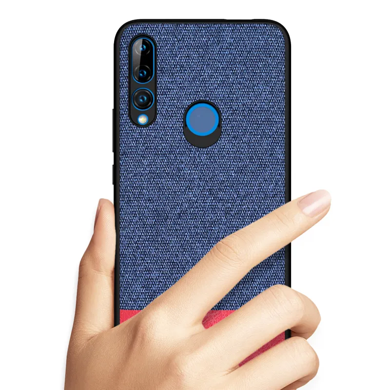 High Quality fabric Mobile Phone Case Back Cover for Huawei Y9 prime 2019 fabric cloth Case cover shell