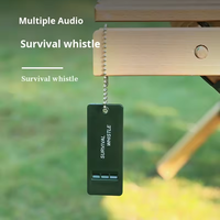 Anthrive 7x2.8cm Vert Plastique Haute Fréquence Sauvetage Extérieur Sécurité Urgence Multi Audio Sifflet pour Randonnée Camping