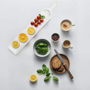 Bandeja de Servir Larga y Estrecha de Madera Parisloft, Blanca, Rectangular, de Madera de Pino, con Asa, Decorativa, para Cocina, Comedor, Centro de Mesa - Product Image 5