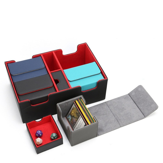 Customizable Premium TCG Yugioh Deck Box with Card Storage Features Solid Color Design 26.5x18x10cm Custom Logo