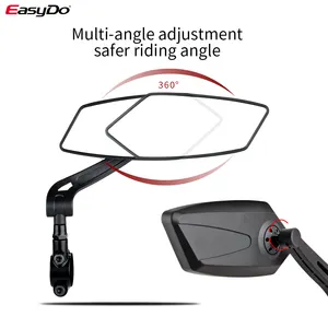 EasyDo-espejo lateral para manillar de bicicleta, espejo retrovisor ajustable de 360 grados, de fábrica