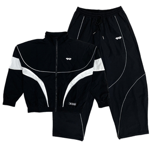 Customized Sportswear Set <strong>Lightweight</strong> Nylon <strong>Jacket</strong> and Pants Set Zippered Windproof Casual <strong>Running</strong> Windbreaker <strong>Jacket</strong> Outerwear - Product Image 1