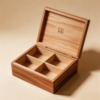 Boîte cadeau en bois avec logo personnalisé, plusieurs compartiments, séparateurs pour bijoux, montres, parfums, pièces de monnaie, thé, souvenirs, emballage de marque de luxe