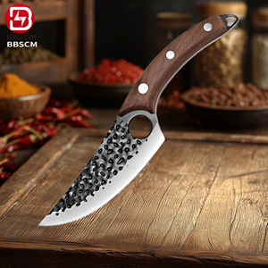 Coltello <span class=keywords><strong>da</strong></span> Disosso in Acciaio Inossidabile Martellato, Forgiato a Sciabola, per Scuoiare e Tagliare Maiali, Bovini e Ovini - Product Image 3