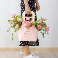 Sac à main en papier pour fleurs pas cher, boîte cadeau pour fleurs imperméable, sac en papier pour la fête des mères