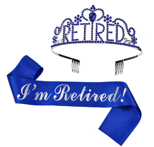 Decoraciones para fiestas de jubilación púrpura I'm Retired Sash Tiara Set Regalos para fiestas de jubilación Eventos Suministros Regalos Favor - Product Image 3