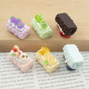 Mini jouets en peluche en forme de gâteau roulé aux fruits, jouets anti-stress à rebond lent, vente en gros - Product Image 3
