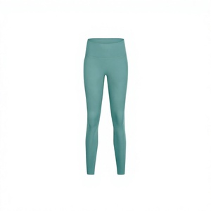 High Waist Full Length Solid Color Knitted <b>Leggings</b> for <b>Women</b> Stretchy Basic Style All Seasons Wear Orange - Product Image 3