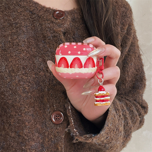 Ins Korean Stars Strawberries Stripes <strong>case</strong> for Airpods4 Headphone Pro3 New Airpodspro2 3rd Wireless <strong>2nd</strong> <strong>Generation</strong> 1/2 Cover - Product Image 5