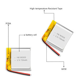Batteries rechargeables portatives d'ion de lithium de petite poche de 3.7V/750mah pour le modèle de l'électronique grand public 903030 - Product Image 5